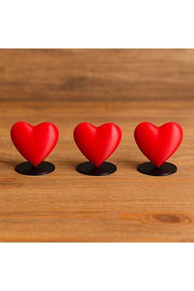 Grifon3D 3 حامل ملاحظات وصور على شكل قلب – 3 سم |   ملحق ديكور سطح الطاولة