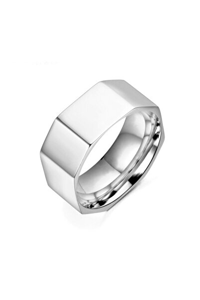 REDz Accessories Δαχτυλίδι Οκτάγωνο, Γυναικείο, Μινιμαλιστικό Σχέδιο, Ασημί