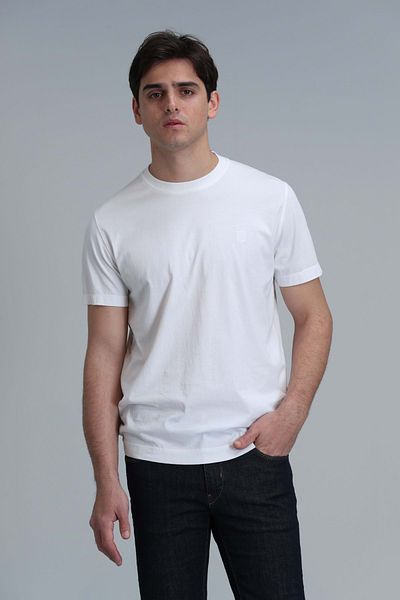 Lufian 111020216 Sarder Men's Basic T-Shirt Men's T-Shirt White