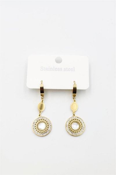 MR RZN STORE Jewelled Earrings - Gold