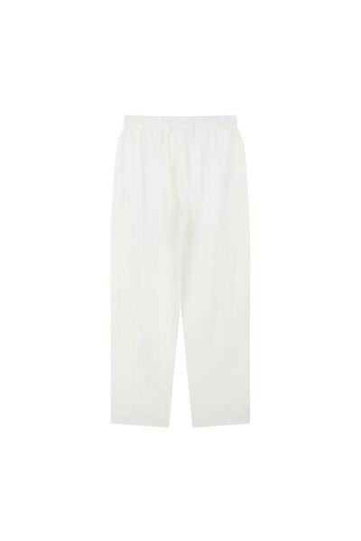 Giordano Women Linen-Cotton Tapered Pants - Elastic Waist, Mid-Rise Comfort