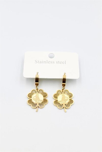 toyigoo Tuğra Clover Earrings - Gold