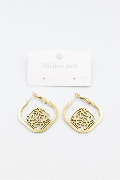MR RZN STORE Flower Earrings - Gold