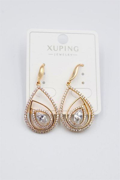 MR RZN STORE Jewelled Earrings - Gold