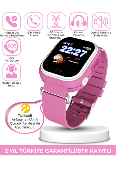 JETZU V28 Akıllı Çocuk Saati Konum Özellikli Sesli Görüşme Btk Onaylı Yerli Üretim 24 Ay Garanti
