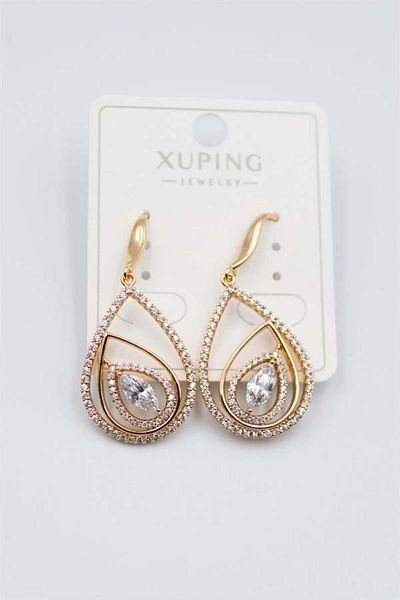 MR RZN STORE Jewelled Earrings - Gold