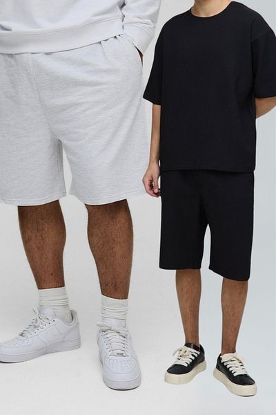 vladivosto Extra Loose Fit Elastic Waist Large Size Baggy Oversize Knee Length Bermuda Shorts
