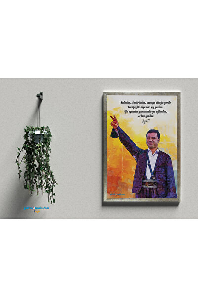 ZERYA Selahattin Demirtaş Çerçeveli Posteri - Demirtaş Posterleri 4 (32X47 CM AHŞAP ÇERÇEVELİ)