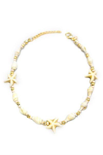 MR RZN STORE Seashell Anklet - White