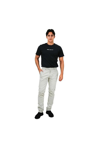 Giordano Men's Cotton Spandex Twill Slim fit Khakis