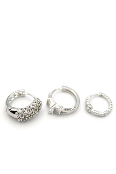 Royaleks 3-Piece Hoop Earrings - Silver