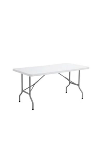 ROYAL ROSE White/Grey Rectangular Foldable Plastic Table
