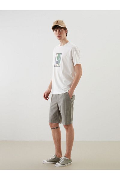 LC Waikiki Ανδρικό σορτς Standard Mold Linen Blend