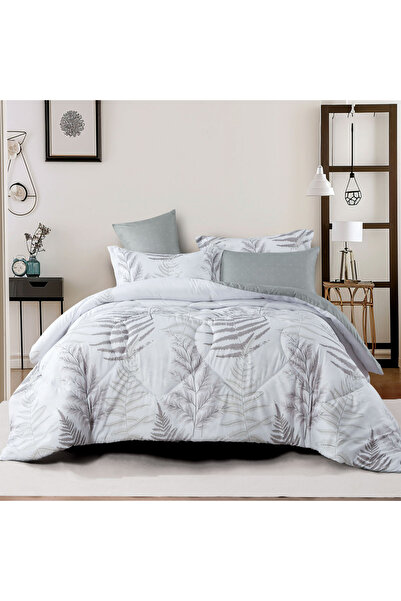 Alhabib bedding مفرش نوفا صيفي مزدوج رصاصي برسومات الزهور عدد القطع 6