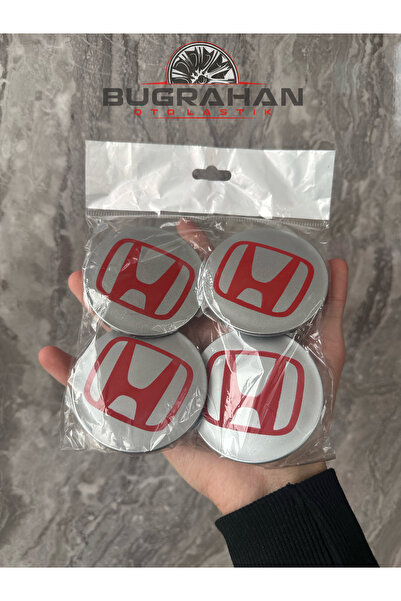 Genel Markalar Kırmızı Honda Logolu Jant Göbeği 68,5 Mm Dış 64 Mm İç 4 Adet