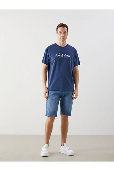 LC Waikiki Tricou pentru bărbați din bumbac pieptănat cu decolteu