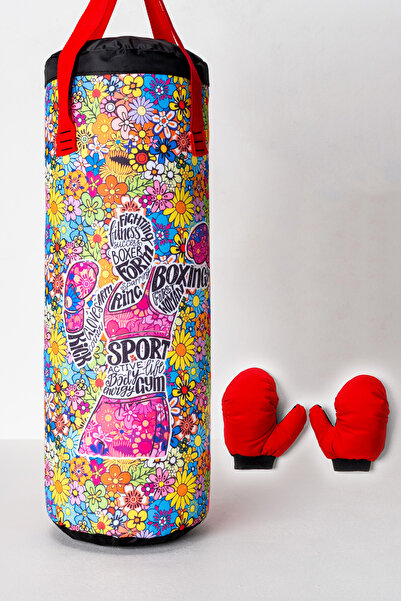 kyspor Çocuk Boks Torbası Seti + Hediye Eldiven | Dayanıklı ve Renkli Tasarım