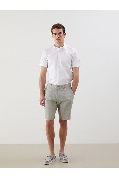 LC Waikiki Ανδρικό σορτς Standard Mold Linen Blend