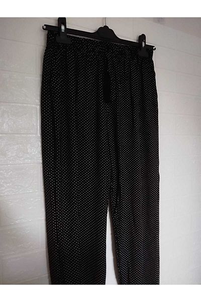 anne moda ankara High Waist Thin Summer Viscose Cotton 2 Pocket Trousers