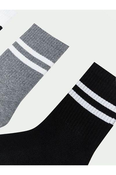 LC Waikiki Striped Men's Socks 3-Piece
