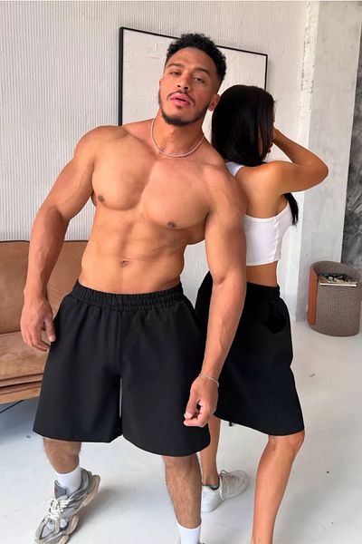 vladivosto Summer Loose Fit Black Gray High Waist Elastic Bermuda Oversize Fit Baggy Plus Size Capri Shorts