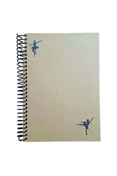 mcolor Notebook 17X24 Kraft Hard Cover Ivory with Spiral 100 Yp Plain