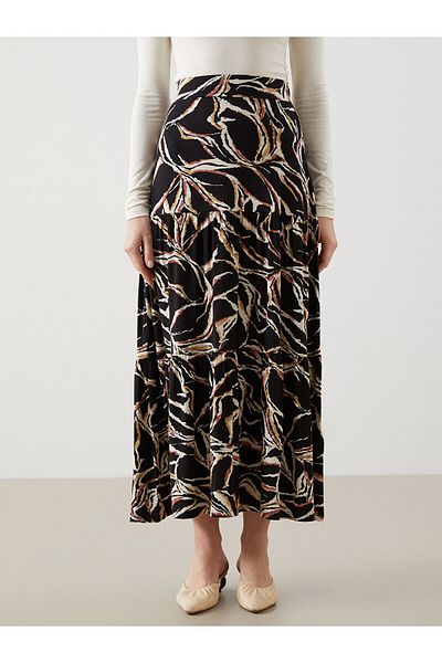 LC Waikiki Patterned Women's Skirt with Elastic Waist