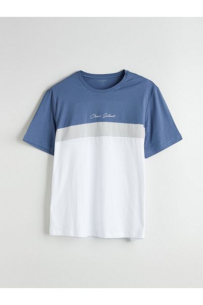 LC Waikiki Tricou pentru bărbați din bumbac pieptănat cu decolteu