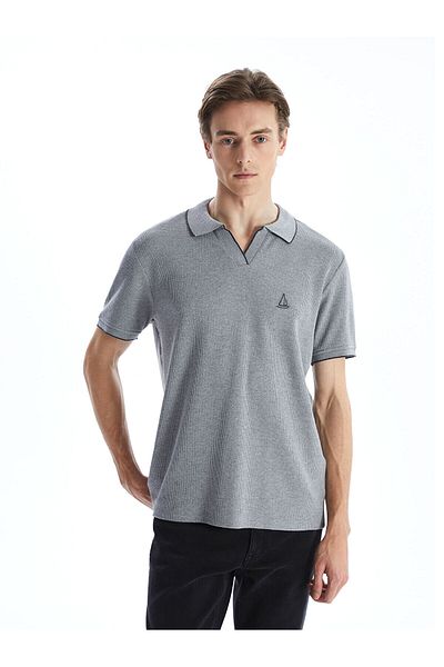 LC Waikiki Polo Neck Short Sleeve Embroidered Men's T-Shirt