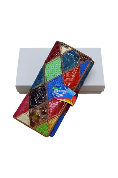 EVoStyle Women's Genuine Leather Wallet, EVoStyle Ivy Q1696, 19 x 9 x 3 cm, Multicolor