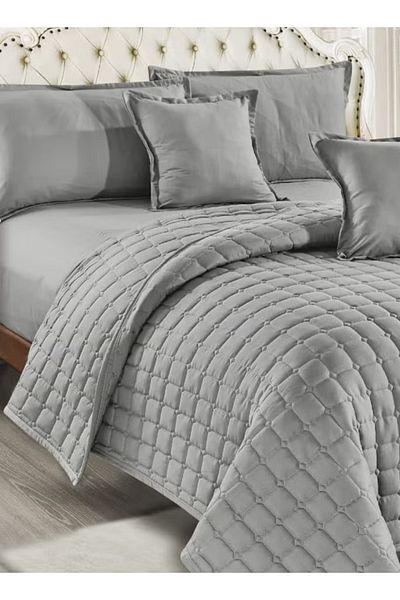 Moon 4-piece plain single duvet cover set