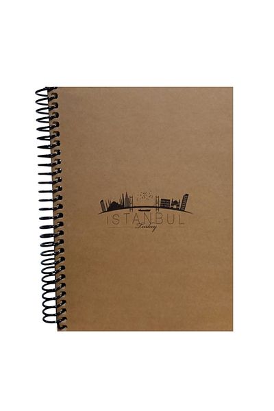 mcolor Notebook 17X24 Kraft Hard Cover Ivory with Spiral 100 Yp Check