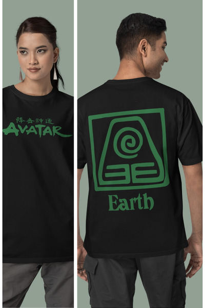 Fuddy Moda Tricou imprimat pe spate Avatar Kingdom, tricou imprimat unisex Th...