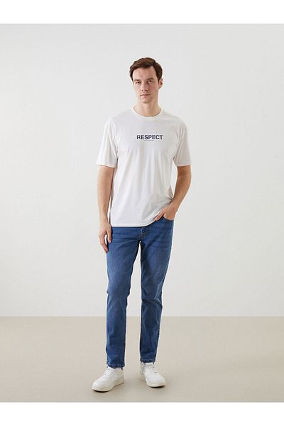 LC Waikiki Crew Neck Short Sleeve Printed Combed Cotton Men's T-Shirt