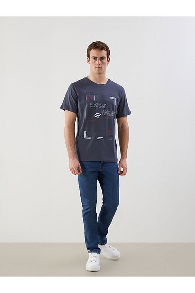 LC Waikiki Crew Neck Short Sleeve Printed Combed Cotton Men's T-Shirt