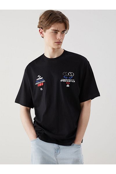 LC Waikiki Crew Neck Printed Combed Cotton Men's T-Shirt
