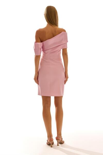 Elbisemhazır Omuz Dekolteli Kadın Mini Abiye Elbise