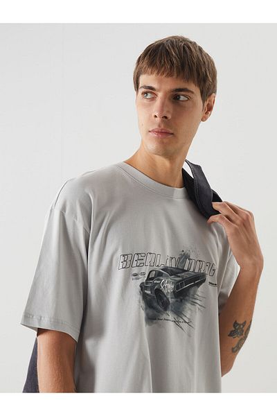 LC Waikiki Crew Neck Printed Combed Cotton Men's T-Shirt