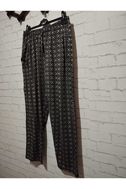 anne moda ankara Slim, summer, viscose cotton high waist, 2-pocket pants