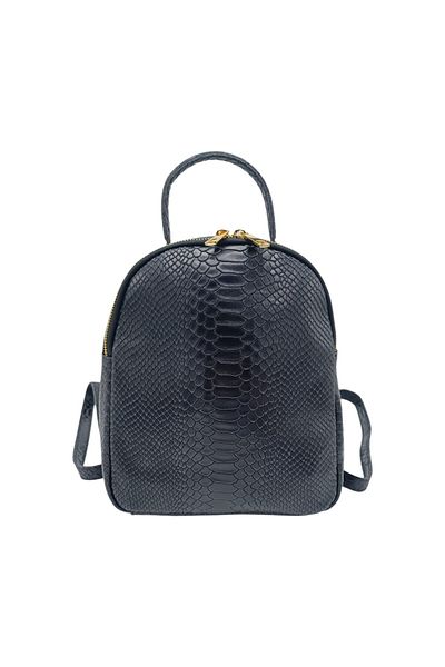 EVoStyle Rucsac Damă EVoStyle MC108, Piele Naturală Italia, 23 x 26 x 10cm, Negru