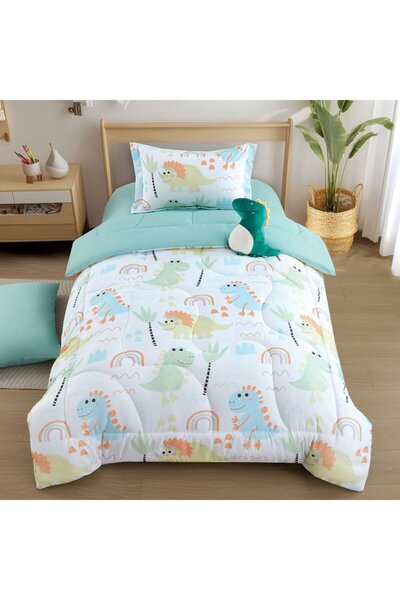 Alhabib bedding Timon Summer Single and a Half Baby Bedspread White Tiffany Multi-Print 5 Pieces