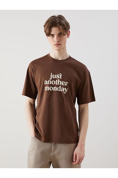LC Waikiki Crew Neck Printed Combed Cotton Men's T-Shirt