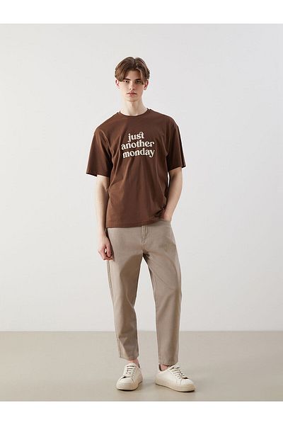 LC Waikiki Crew Neck Printed Combed Cotton Men's T-Shirt
