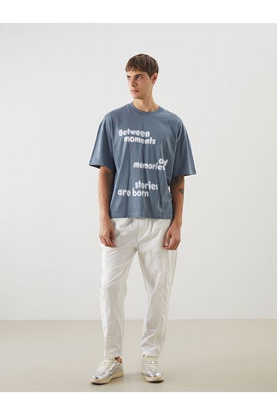 LC Waikiki Crew Neck Printed Combed Cotton Men's T-Shirt