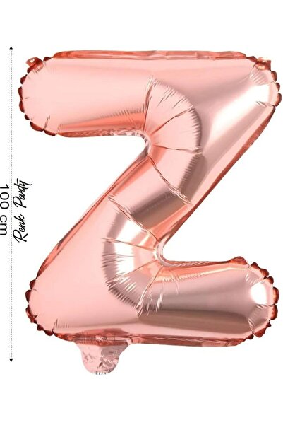 renk party Foil Balloon Letter Z Helium Balloon 100 cm Rose Color - Letter Z ...