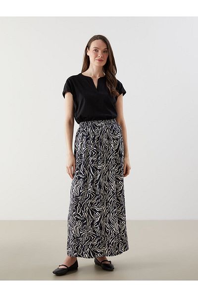 LC Waikiki Patterned Women's Skirt with Elastic Waist