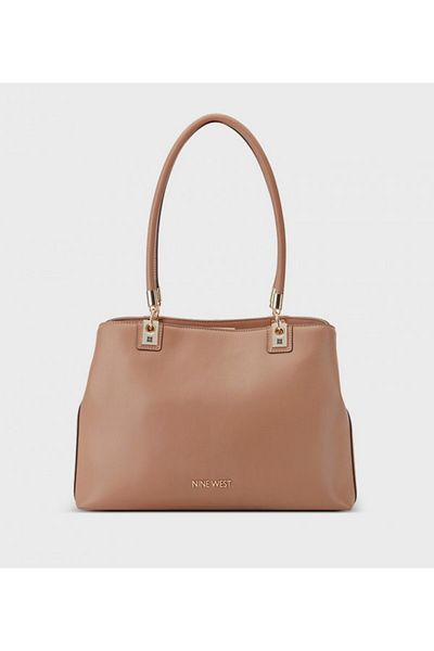 Nine West Donella Logo Metal Zippered Shoulder Bag