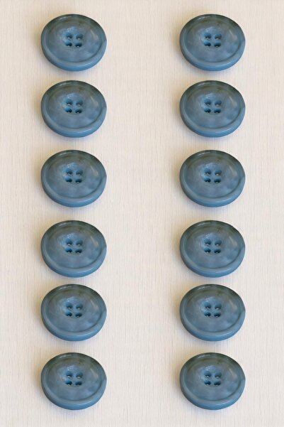 Ece Örgü Tasarım Atölyesi Set de douăsprezece nasturi de culoare turcoaz, cu ...