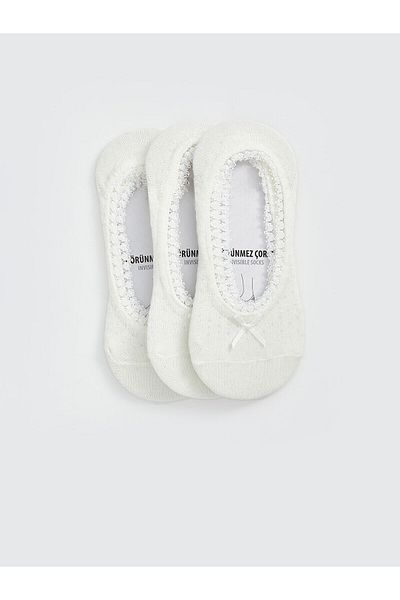 LC Waikiki Ribbon Detailed Ballerina Socks 3-Pack