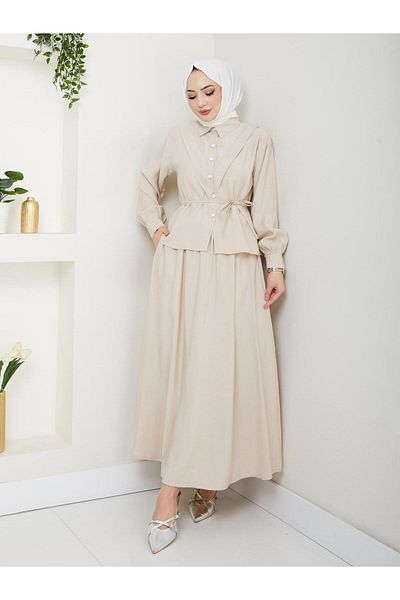 PALME D'OR Women's Cupra V Patlı Elmes Buttoned Skirt Suit